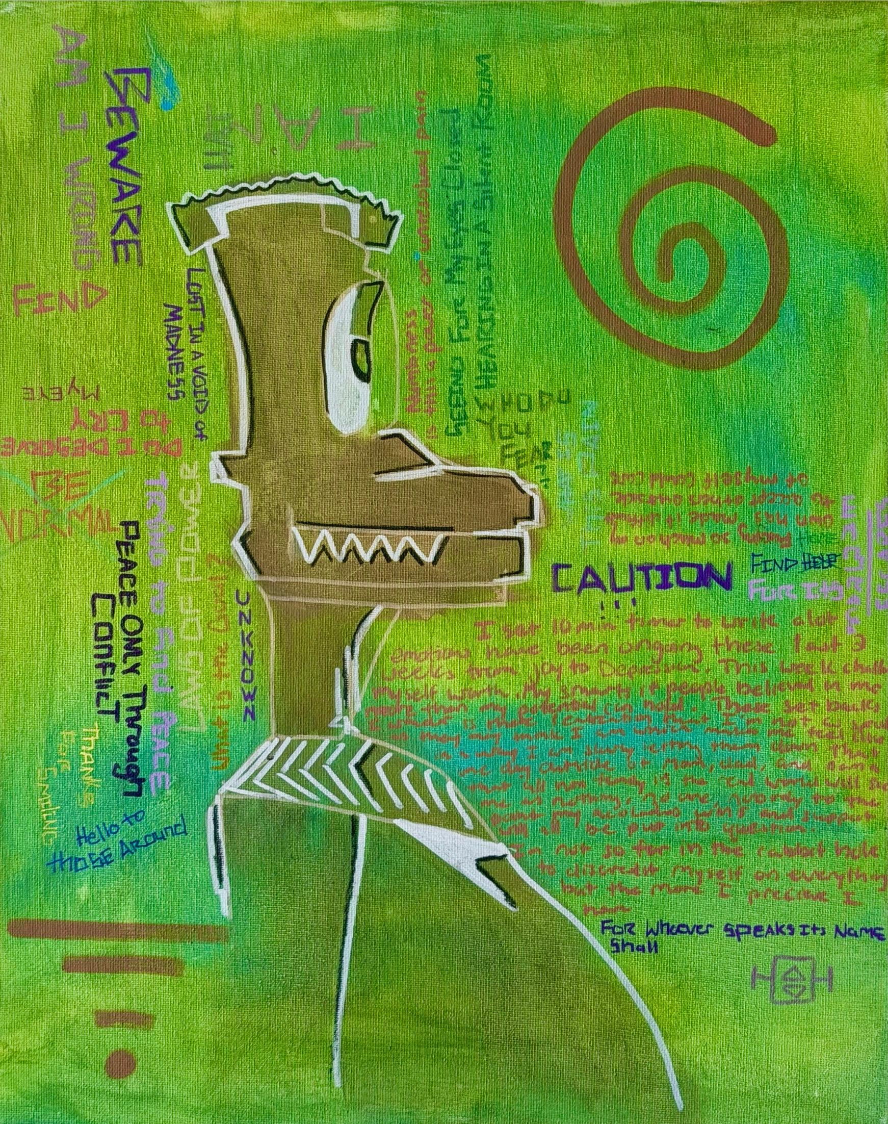 CONFESSIONS OF CONFUSION, 2025, Acrylic on canvas by Jason Garland Jr.