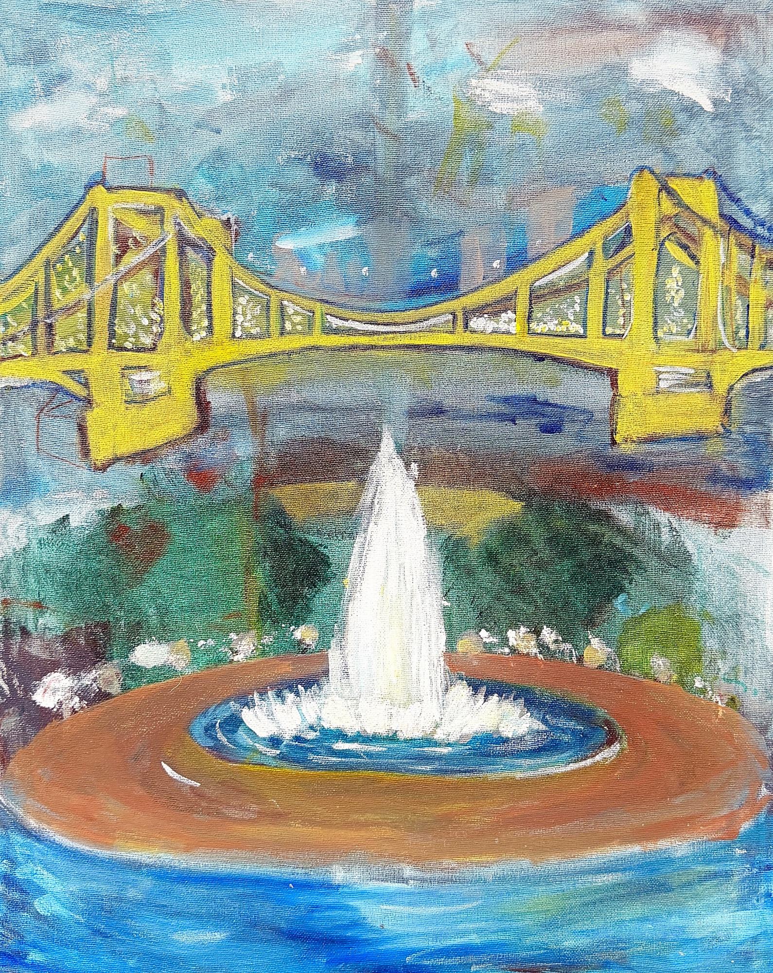 VIEW OF THE CITY, 2026, Acrylic on canvas by Jason Garland Jr.