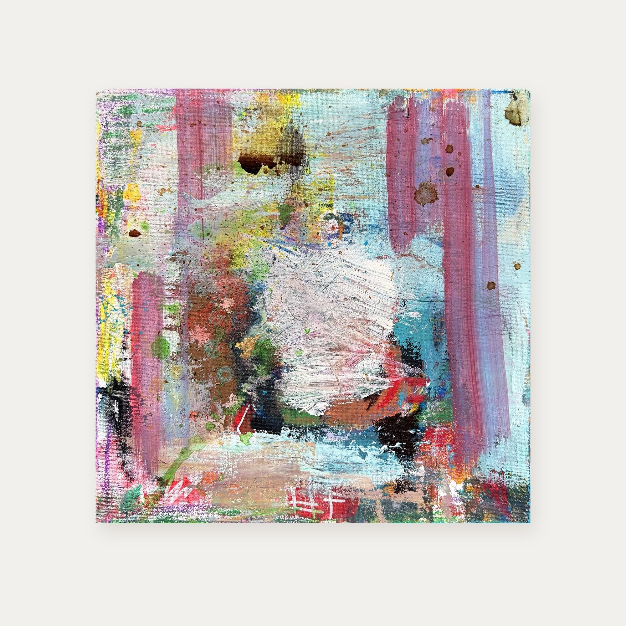 GHOST IN MY BASEMENT, 2026, Acrylic Mixed Media on Canvas by Jason Garland Jr.