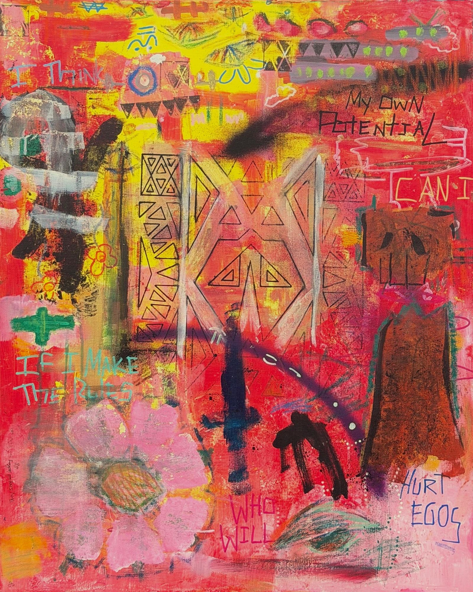 CHAOTIC REFLECTIONS, 2026, Mixed Media on Canvas by Jason Garland Jr.